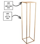 Metalowy kwietnik stojak na kwiatek nowoczesny kwietnik złoty TOWER 100 cm