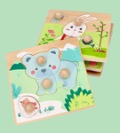 Zestaw układanek zwierzątka pory roku 4 szt Adam Toys