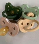 Smoczek dla niemowląt okrągły 3-36m Moss Green Hevea