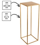 Metalowy kwietnik stojak na kwiatek nowoczesny kwietnik złoty TOWER 70 cm