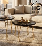 Metalowa noga twist hairpin do stolika kawowego dwa pręty noga złota DX40 cm