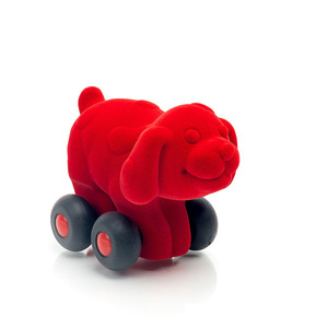 Zabawka sensoryczna XS dla dzieci piesek czerwony Rubbabu
