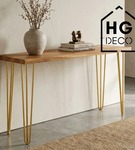 Metalowa noga hairpin legs do stołu biurka trzy pręty noga złota TL70 cm