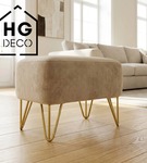 Metalowa noga hairpin do komody szafki RTV do pufy trzy pręty złota TL25 cm