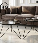 Noga meblowa metalowa noga do stolika kawowego FIN 40 cm czarna Zestaw 3 szt. 