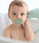 Smoczek dla niemowląt okrągły 3-36m Moss Green Hevea