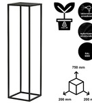 Kwietnik stojący metalowy czarny loftowy stojak na kwiaty pojedynczy 75cm