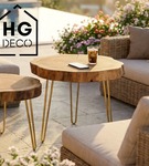 Hairpin noga metalowa dwunoga do stolika kawowego do ławy złota DP50 cm