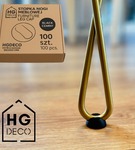 Podkładka ochronna czarna 100 szt. z tworzywa pod nogi meblowe hairpin HGDECO