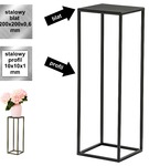Kwietnik stojący metalowy czarny loftowy stojak na kwiaty pojedynczy 60cm