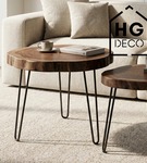 Metalowa noga hairpin do stolika kawowego dwa pręty / noga loftowa / czarna DP50 cm