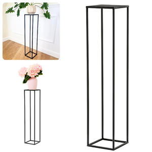 Kwietnik stojący metalowy czarny loftowy stojak na kwiaty pojedynczy 90cm