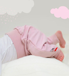 Spodnie niemowlęce bawełniane od 0 m-ca puder Lamama
