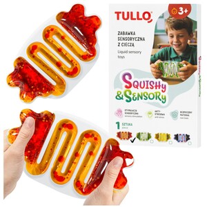 Zabawka sensoryczna z cieczą pomarańczowa Squishy gniotek Tullo