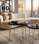 Metalowa noga twist hairpin do stolika kawowego dwa pręty noga złota DX50 cm