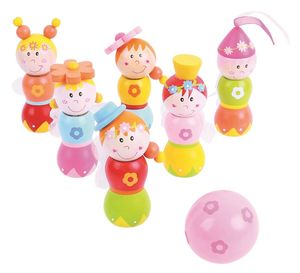 Drewniane kręgle Wróżki BIGJIGS TOYS