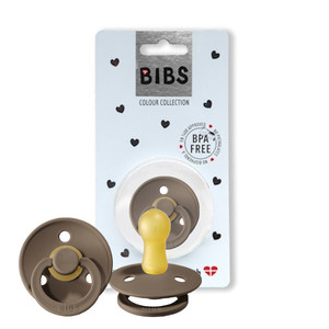 Bibs Smoczek uspokajający kauczukowy Dark Oak Glow in Dark S
