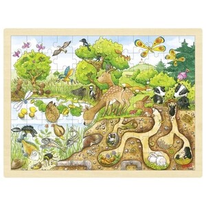 Puzzle drewniane dla dzieci 96 el. natura Goki