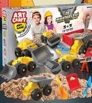 Piasek kinetyczny + pojazdy budowlane Art Craft