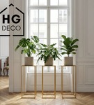 Metalowy kwietnik stojak na kwiatek nowoczesny kwietnik złoty TOWER 70 cm