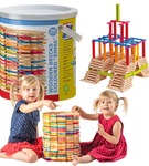 Klocki drewniane Planks 200 szt w wiaderku Woody