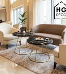 Nowoczesna złota noga do stolika kawowego solidny metalowy stelaż okrągły RING 50 cm