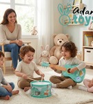 Gitara zabawka muzyczna dla dziecka drewniana ADAM TOYS