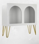 Metalowa noga hairpin do komody szafki RTV do pufy trzy pręty złota TL20 cm