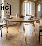 Metalowa noga hairpin legs do stołu biurka trzy pręty noga złota TL70 cm