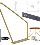 Noga meblowa metalowa noga do stolika kawowego FIN 40 cm złota Zestaw 3 szt.
