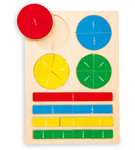 Puzzle układanka do nauki ułamków matematyka dla dziecka