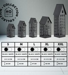 Lampion metalowy domek czarny 33 cm dekoracja wnętrz i ogrodu HGDECO