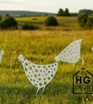 Dekoracja do ogrodu metalowa kura Ula HGDECO
