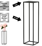 Kwietnik stojący metalowy czarny loftowy stojak na kwiaty pojedynczy 75cm