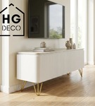 Metalowa noga hairpin do komody szafki RTV do pufy trzy pręty złota TL15 15 cm