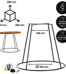 Noga loftowa stolika kawowego stelaż do stolika kawowego metalowa noga RING 50 cm