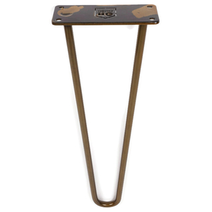 Noga metalowa stołowa hairpin DP 40 cm stare złoto