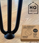 Podkładka ochronna czarna 100 szt. z tworzywa pod nogi meblowe hairpin HGDECO