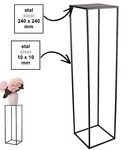 Metalowy kwietnik stojak na kwiatek loftowy kwietnik czarny TOWER 100 cm