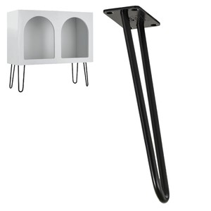 Metalowa noga do szafki / komody / pufy / czarna DP25 cm