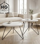 Noga meblowa metalowa noga do stolika kawowego FIN 40 cm czarna Zestaw 3 szt. 