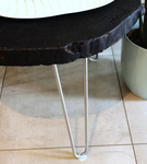 Metalowa noga meblowa do stolika loft srebrna Hairpin legs