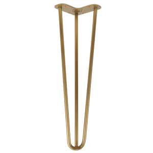 Noga do stolika metalowa Hairpin trójnoga TL 40cm złota