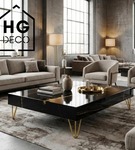 Metalowa noga hairpin do komody szafki RTV do pufy trzy pręty złota TL15 15 cm