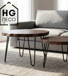 Metalowa noga hairpin do stolika kawowego dwa pręty / noga loftowa / czarna DP50 cm