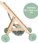 Drewniany wózek spacerówka dla lalki Adam Toys