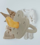 Smoczek ortodontyczny 0-3 m Oatmeal Hevea