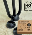 Podkładka ochronna czarna 100 szt. z tworzywa pod nogi meblowe hairpin HGDECO
