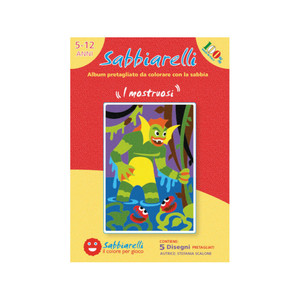 SABBIARELLI Album do Kolorowania Magicznym Piaskiem Potwory