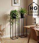 Kwietnik stojący metalowy czarny loftowy stojak na kwiaty pojedynczy 90cm